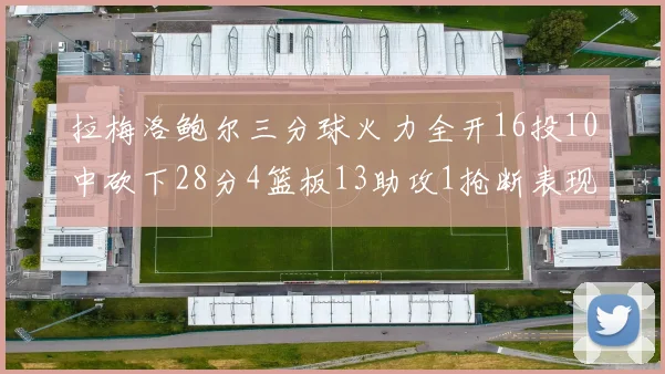 拉梅洛鲍尔三分球火力全开16投10中砍下28分4篮板13助攻1抢断表现惊艳