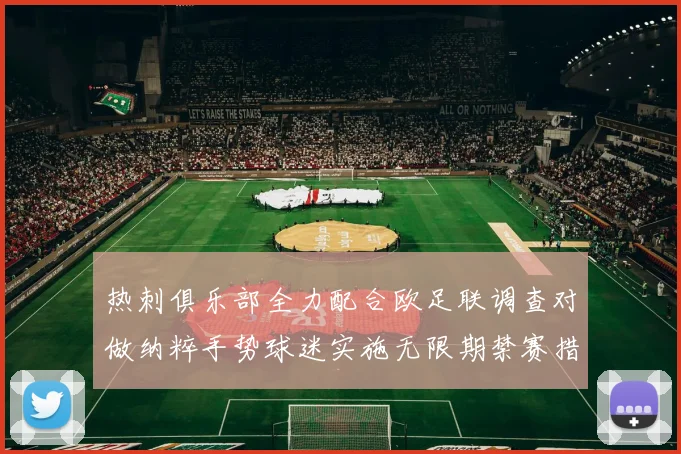 热刺俱乐部全力配合欧足联调查对做纳粹手势球迷实施无限期禁赛措施